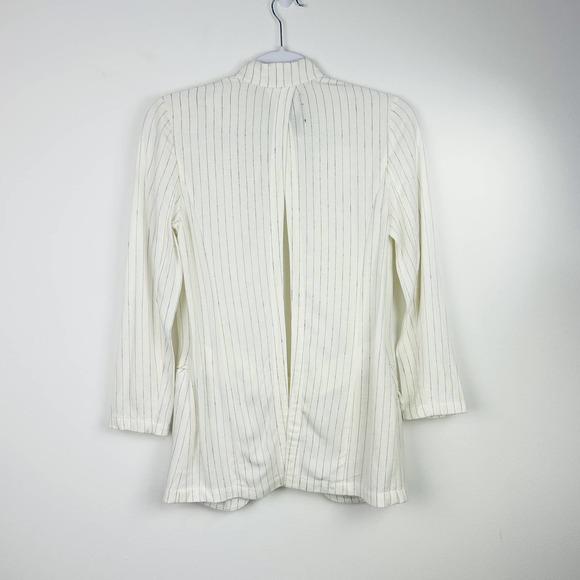 Trouvé Ivory Stripe Jacket Blazer Professional Career Wear Women’s Size XS - Picture 2 of 6